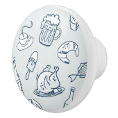 食糧パターン セラミックノブ (右)