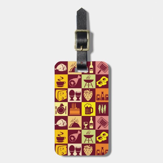 食糧パターン ラゲッジタグ (正面縦)