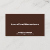 食糧ブロガーの名刺 名刺 (裏面)