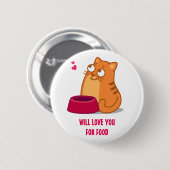 食糧ボタンのための愛します 缶バッジ (正面&裏面)