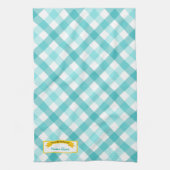 食糧ラベル-ティール（緑がかった色）の台所から キッチンタオル (縦)