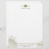 食糧及び飲み物の業績。 ブドウ レターヘッド (正面/裏面)