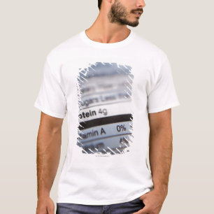 食糧栄養物のラベル Tシャツ