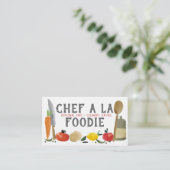 食糧炊事用具のシェフのケイタリングビジネスカード 名刺 (スタンド正面)