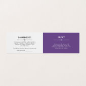 食糧落書き-紫色の手製の食糧こつのラベル 名刺 (内部フラット)