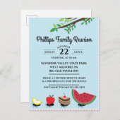 食糧遠くにな家族会を運んでいる蟻 インビテーションポストカード (正面/裏面)