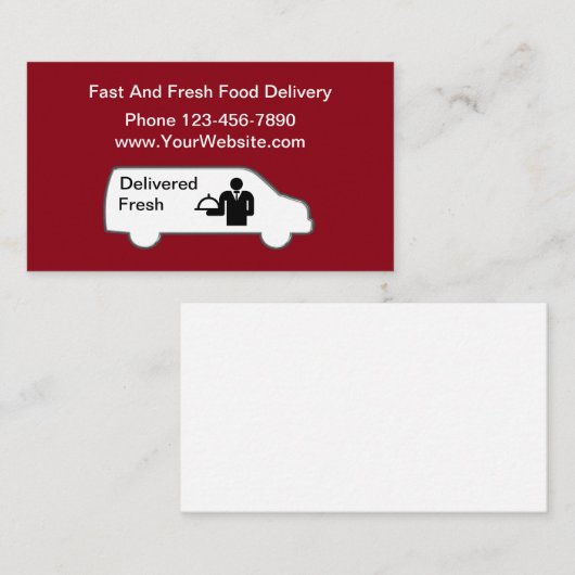 食糧配達サービス 名刺 (正面/裏面)