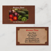 食糧-タマネギ、トマト、コショウおよびきゅうり 名刺 (正面/裏面)