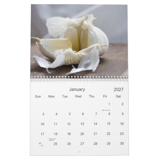 食糧 + 写真撮影2009年 カレンダー (1月 2027)