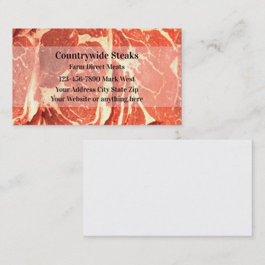 食肉販売業者用名刺 名刺 (正面/裏面)