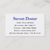 食虫学者 名刺 (裏面)