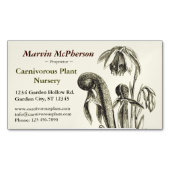 食虫植物の子供部屋 マグネット名刺 (正面)