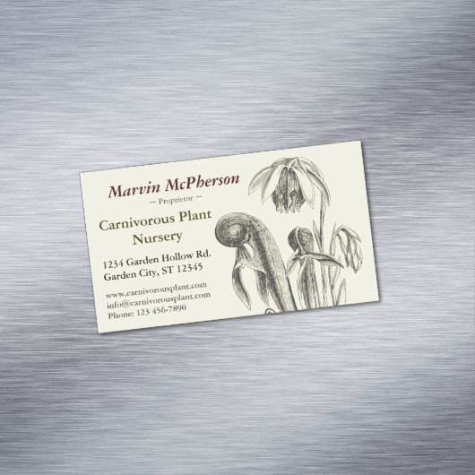 食虫植物の子供部屋 マグネット名刺 (インサイチュ)