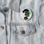 食虫植物を持つ好奇心が強い猫 缶バッジ (インサイチュ)