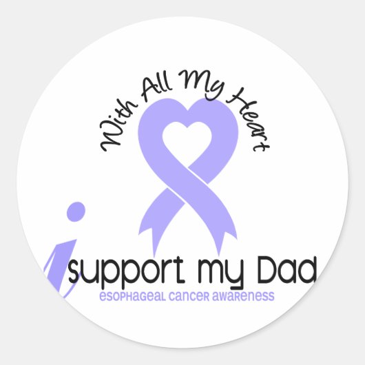 食道がんが私のパパを支える ラウンドシール (正面)
