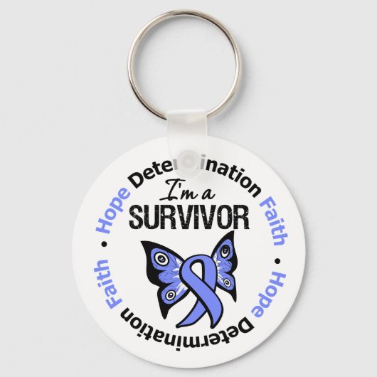 食道がんを克服した希望の決定 キーホルダー (正面)