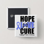 食道がんホープ愛治癒 缶バッジ (正面&裏面)