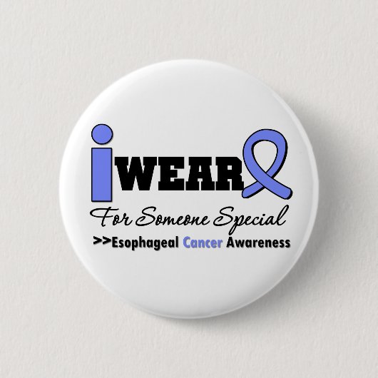 食道がん包皮リボン特殊 缶バッジ (正面)