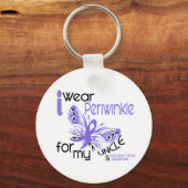 食道がん私の叔父のための衣服包皮の花 キーホルダー (正面)