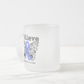 -食道の蟹座の蝶を信じて下さい フロストグラスマグカップ (正面左)