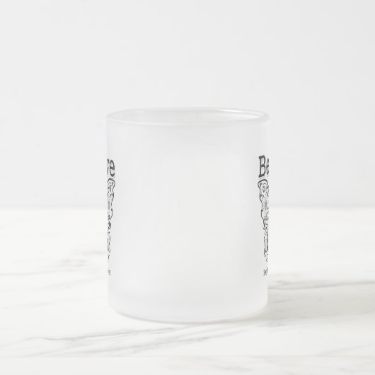 -食道の蟹座の蝶を信じて下さい フロストグラスマグカップ (中央)