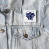 食道癌モザイクハート帯 缶バッジ (インサイチュ)