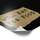 食食べ品段の看板 フォトプリント            (角)