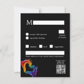 🌈食❤️用選択ハートのプライド結婚で 出欠カード (裏面)