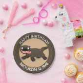 飢えおもしろいた狼のパーソナライズされた誕生日 ペーパープレート (パーティー)