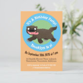 飢えおもしろいた狼の動物の漫画 招待状 (スタンド正面)