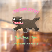 飢えおもしろいた狼の動物漫画 ウィンドウサイン (シート2)