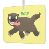 飢えおもしろいた狼の動物漫画 カーエアーフレッシュナー (左)