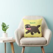 飢えおもしろいた狼の動物漫画 クッション (椅子)