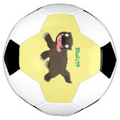 飢えおもしろいた狼の動物漫画 サッカーボール (回転)