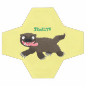 飢えおもしろいた狼の動物漫画 サッカーボール (フラット)