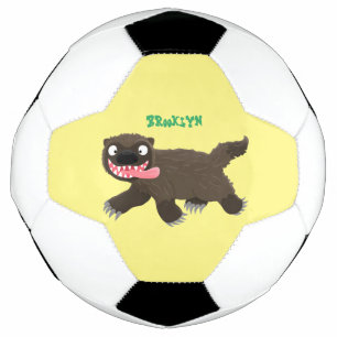 飢えおもしろいた狼の動物漫画 サッカーボール