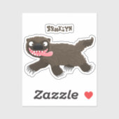 飢えおもしろいた狼の動物漫画 シール (シート)