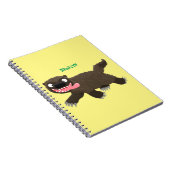 飢えおもしろいた狼の動物漫画 ノートブック (右側)