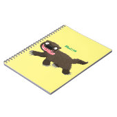 飢えおもしろいた狼の動物漫画 ノートブック (左側)