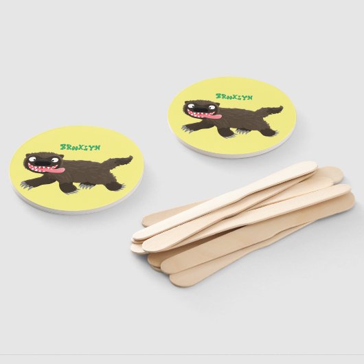 飢えおもしろいた狼の動物漫画 ハンドファン (組立なし)