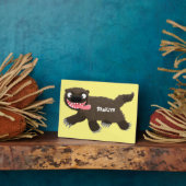 飢えおもしろいた狼の動物漫画 フォトプラーク (側面)