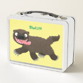 飢えおもしろいた狼の動物漫画 メタルランチボックス (裏面)