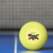 飢えおもしろいた狼の動物漫画 卓球ボール (ネット)