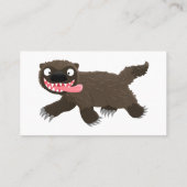 飢えおもしろいた狼の動物漫画 名刺 (裏面)