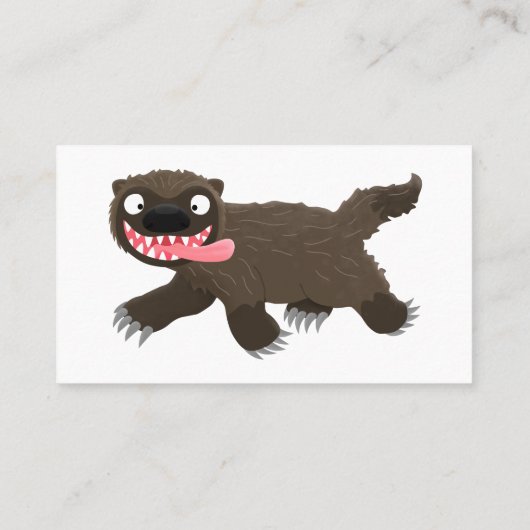 飢えおもしろいた狼の動物漫画 名刺 (裏面)