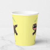 飢えおもしろいた狼の動物漫画 紙コップ (右)