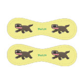 飢えおもしろいた狼の動物漫画 野球ボール (パネル)