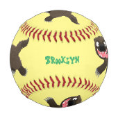 飢えおもしろいた狼の動物漫画 野球ボール (正面)