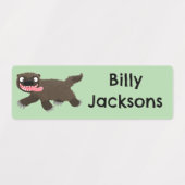 飢えおもしろいた狼パーソナライズされた獣 ラベル (デザイン2)