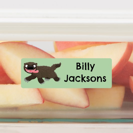 飢えおもしろいた狼パーソナライズされた獣 ラベル (貼付)